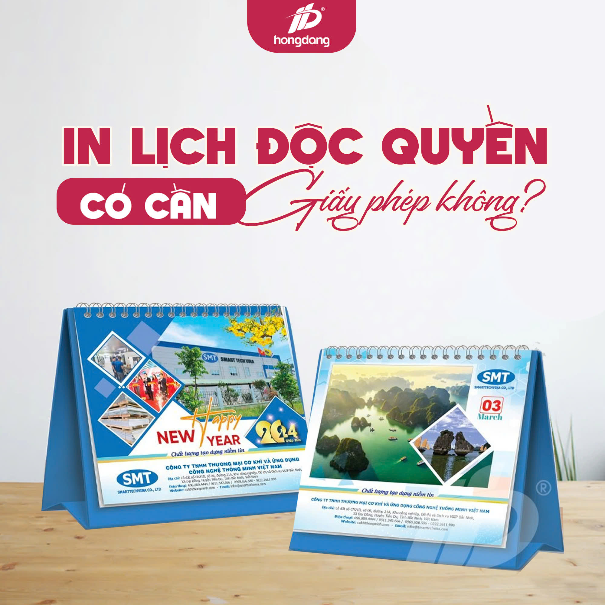 In lịch độc quyền - Có cần xin giấy phép xuât bản không?