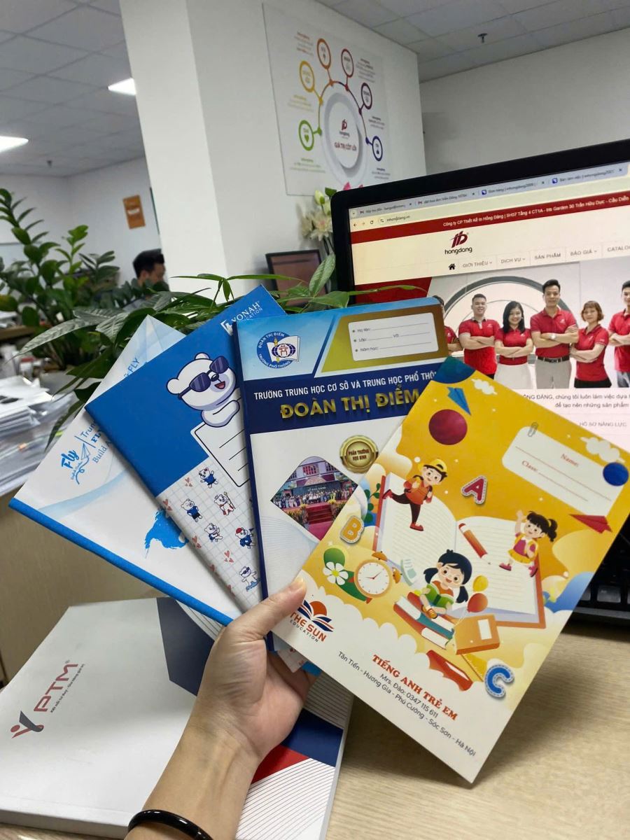 In vở – Giáo trình – Tài liệu theo yêu cầu cho trung tâm giáo dục
