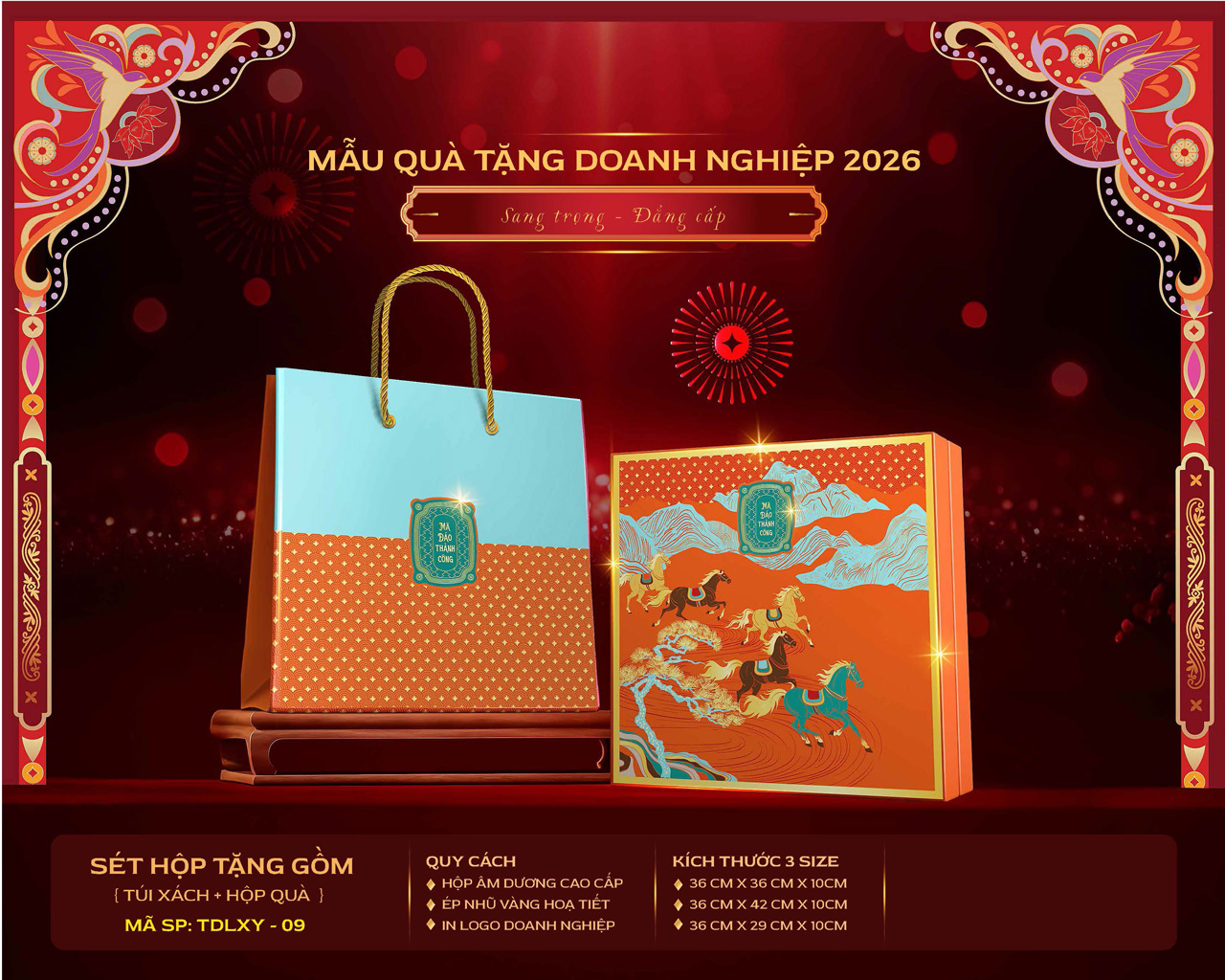 Mẫu hộp quà Tết cao cấp cho doanh nghiệp