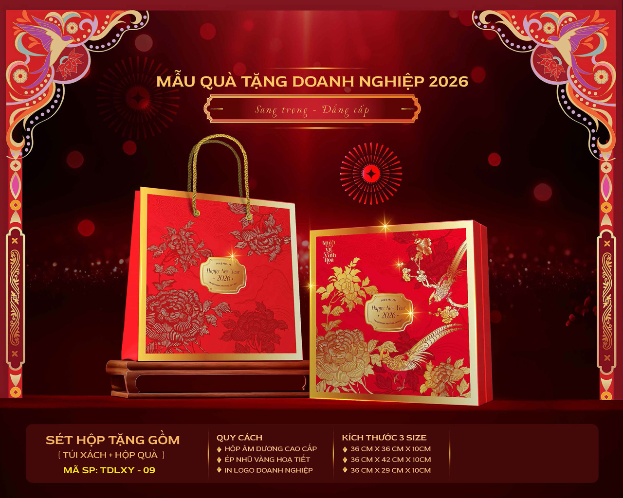 Vỏ hộp quà Tết đẹp dành cho đối tác khách hàng