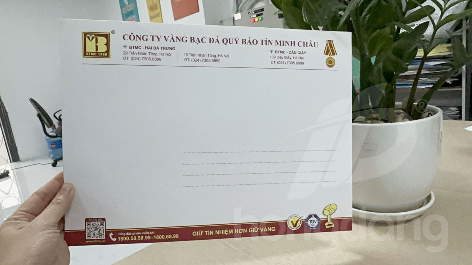  Mẫu phong bì Công ty tài chính 