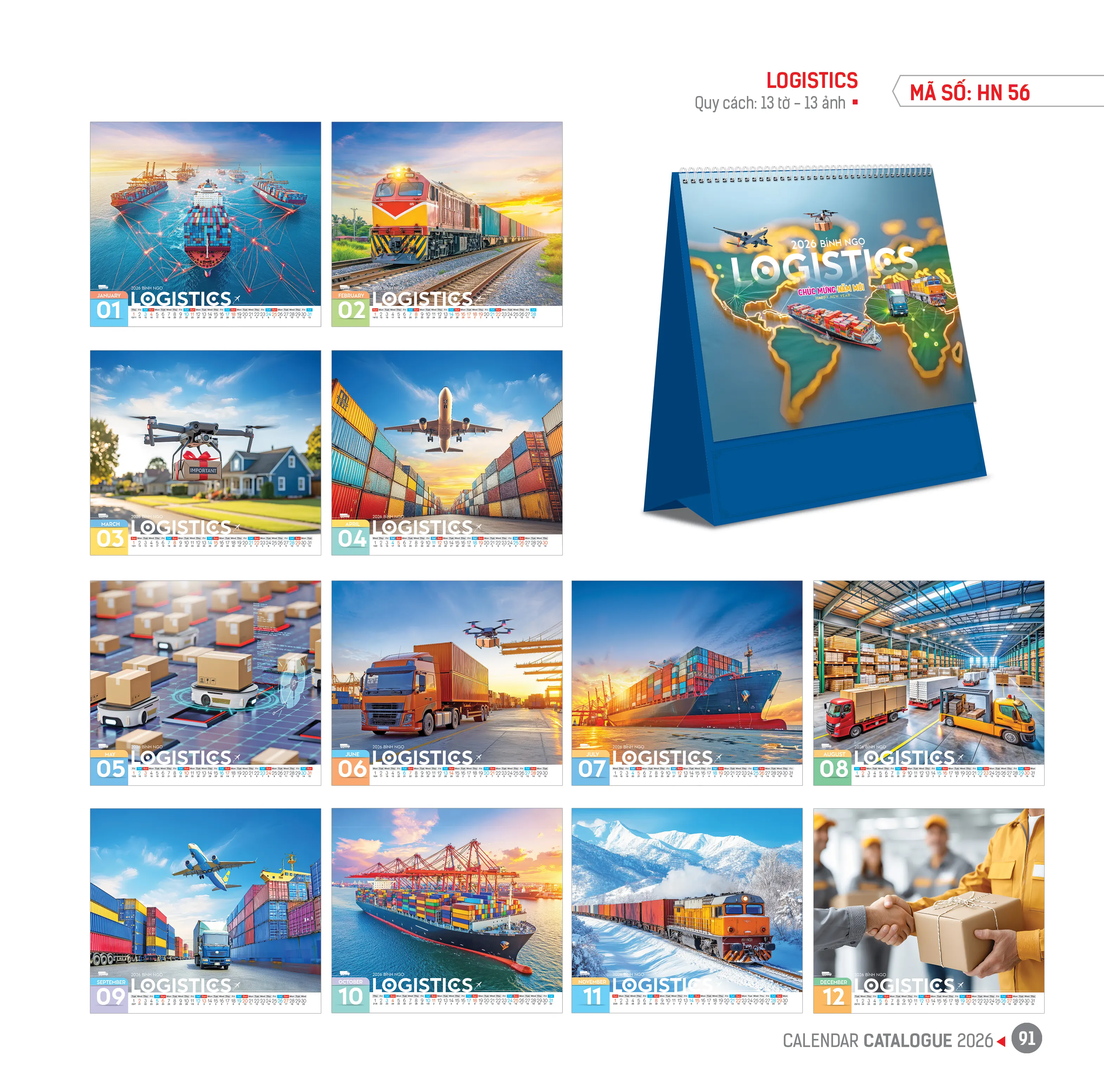 In lịch để bàn mã HN theo yêu cầu khách hàng