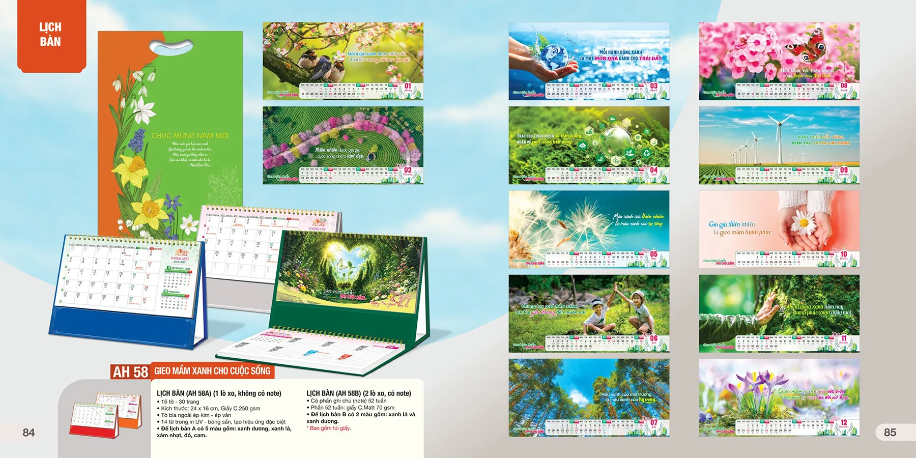 Lịch để bàn 2027 thiết kế sang trọng