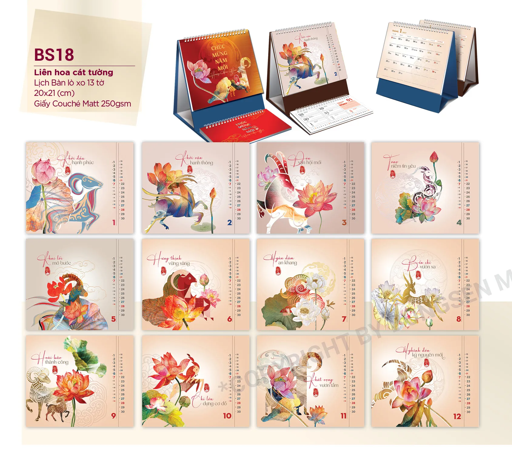 mẫu lịch bàn 2027