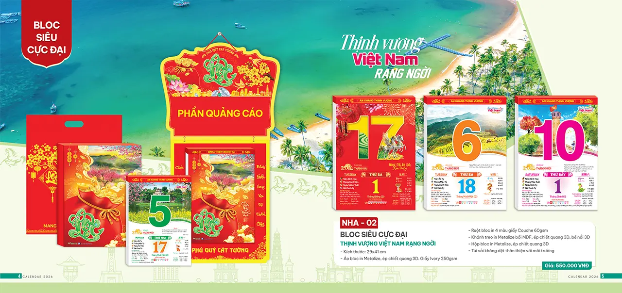 phôi lịch bloc 2026 mã NHA