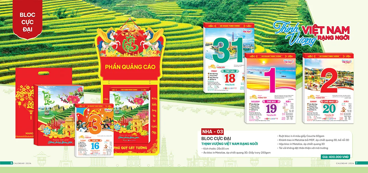 in lịch bloc 2026 theo yêu cầu