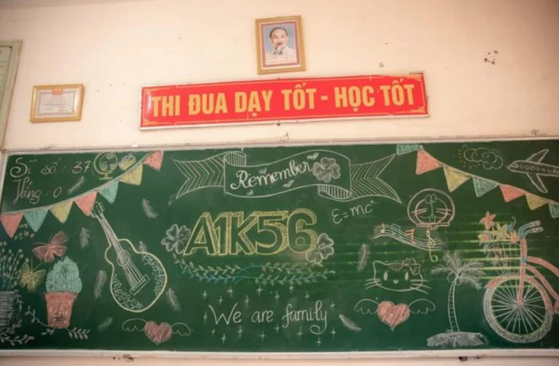 trang trí bảng kỷ yếu