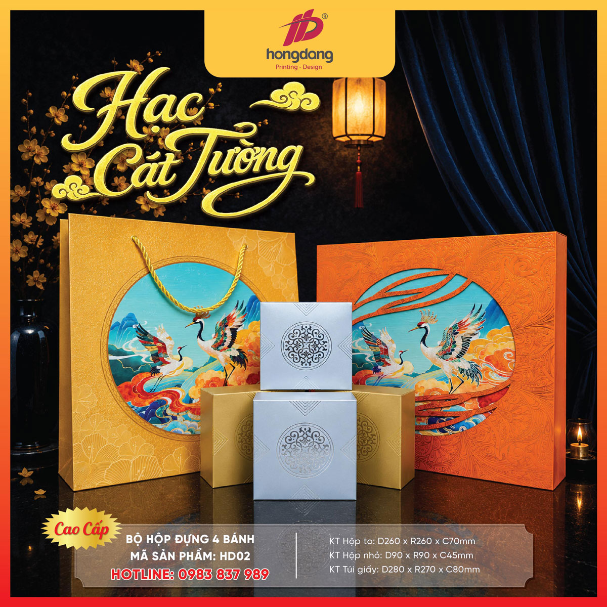 vỏ hộp bánh trung thu 2026 cao cấp